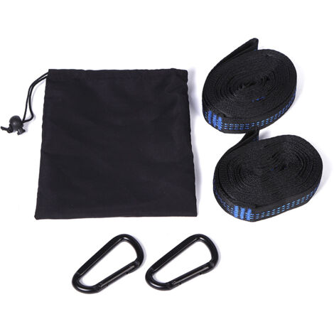 Cinghia Pilates lunga 3 metri per amaca da esterno, corda di ancoraggio per alberi, cinghia di trasporto resistente, 2 cinghie, 2 fibbie, 1 borsa