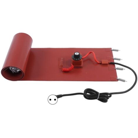 Cinghia riscaldante in silicone per fusti di olio da 200 litri, fascia riscaldante elettrica per fusti con molla elastica e termostato 250x1740mm/9.8x68.5in (2)