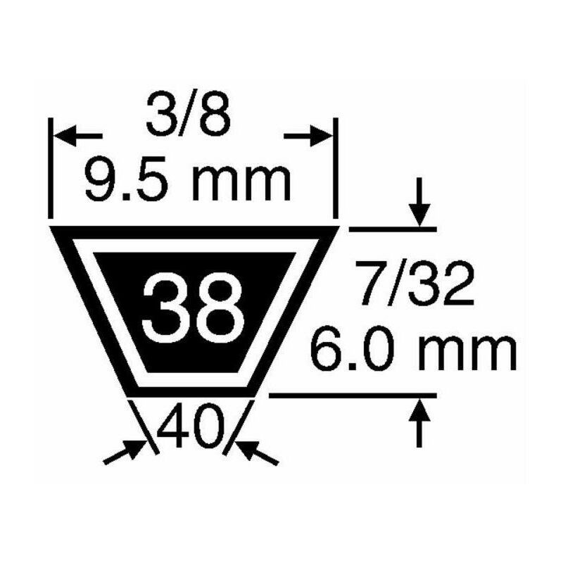 Cinghia standard 3/8'x 37' 31559