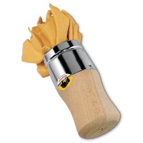 Cinghiale 222 Tampone per Imitazione Spatolato Tondo Ecopelle Manico in Legno