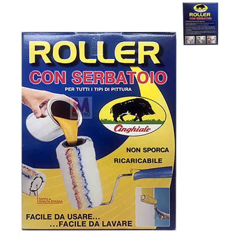 Roller Cinghiale Con Serbatoio Incorporato Manico Estraibile