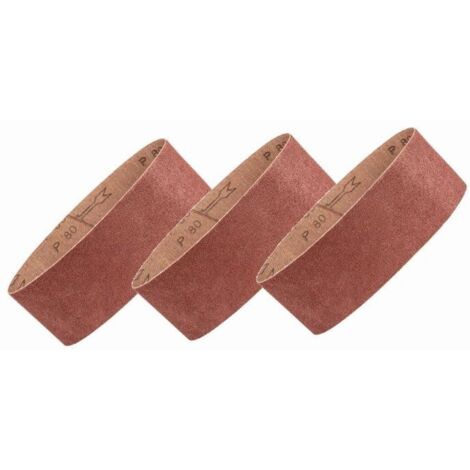 Cinghie senza fine 75 x 457 mm, K80, 3 pezzi.