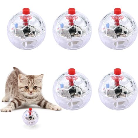 Cinq ensembles de balles fantômes, de balles lumineuses et de balles interactives, adaptés aux animaux de compagnie d'intérieur tels que les chats et les chiens pour la poursuite, l'exercice et le div