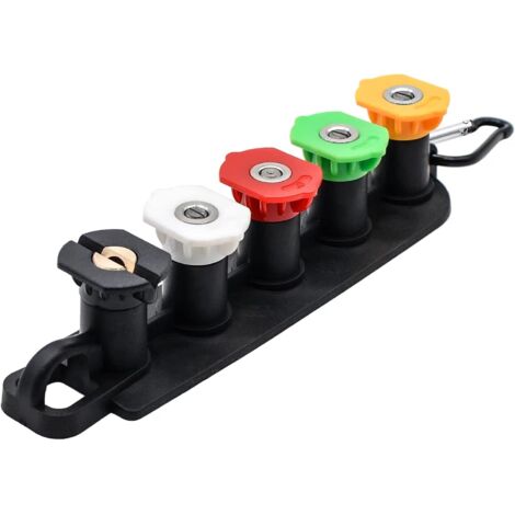 Cinque fori di stoccaggio, testina di spruzzo a 5 colori, supporto per presa per ugello per pistola ad acqua ad alta pressione