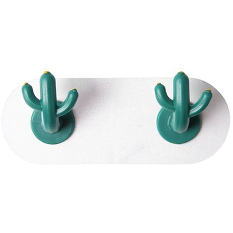 Cinque robusti e graziosi ganci a forma di cactus in fila, adatti per pareti, porte e schienali. Ganci appendiabiti originali.