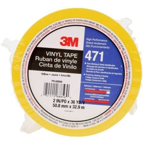 CINTA ADH SIF PVC 3M 471IW-G50-D AMARILLA (LXL) 33 MX 50 MM 1 ROLLO(X)