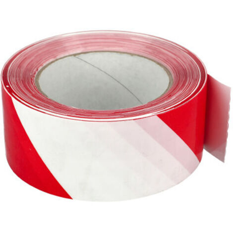 CINTA ADH SIF ROJA Y BLANCO PVC 350 50 MM X 66 M - EUROCELL - PE07PA0034