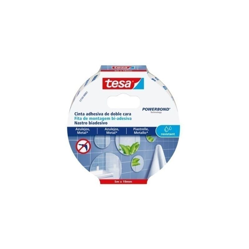 

Cinta Adhesiva 19Mmx 5Mt Doble Cara Resistente Humedadtesa Powerbond Tesa