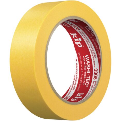 Cinta adhesiva 3308 WASHI-TEC® Premium PLUS amarillo L.50m An.30mm Rl.KIP (Por 32)