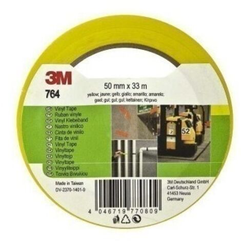 Cinta Adhesiva 50Mmx 33Mt Marcaje Vinilo Amarillo 764I 3M