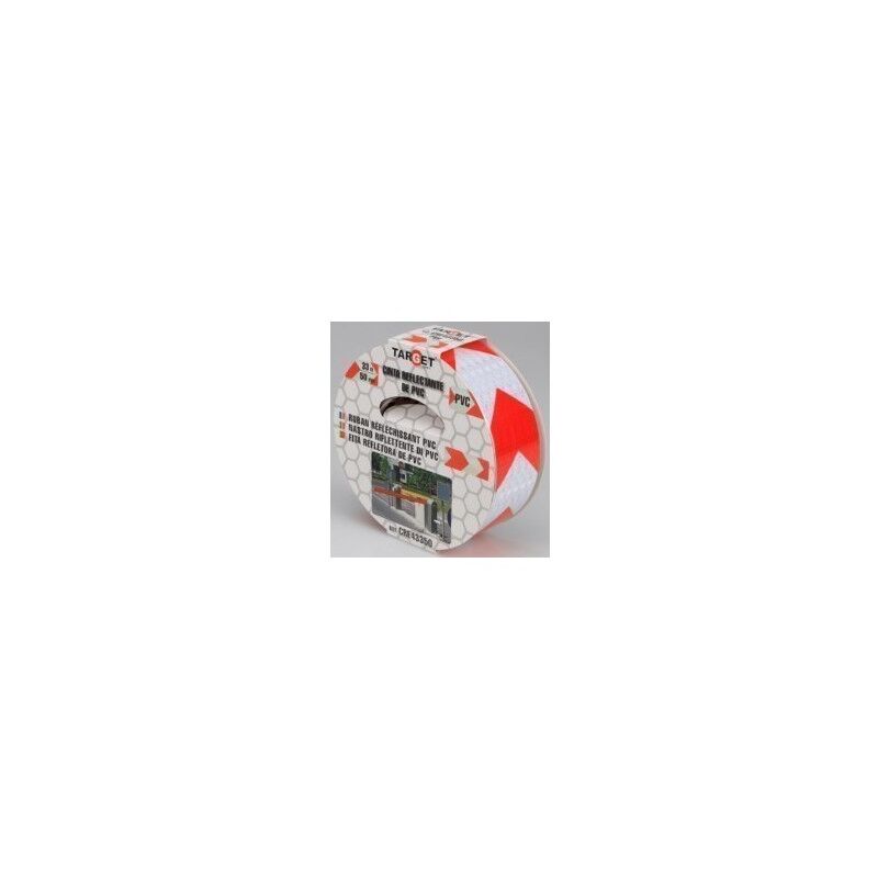 

Cinta Adh 50mmx33mt Señalizacion Pvc Ro/bco Reflectan - Target