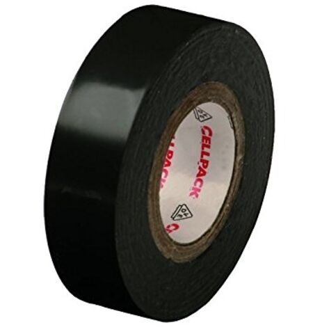 Cinta adhesiva aislante negra Cellpack 15X10X0,15 de PVC 145821