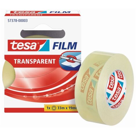 CINTA ADHESIVA ALTA RESISTENCIA EN CAJITA 19MM.X33M. TRANSPARENTE TESA 57352-00004-01