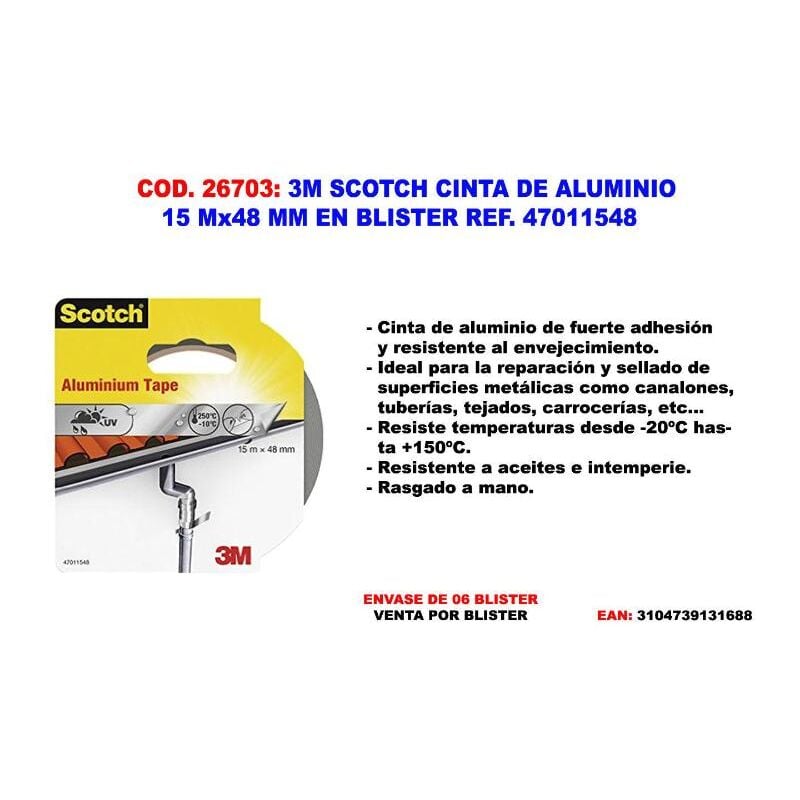 Mibricotienda 3M scotch cinta de aluminio 15m x 48mm 47011548