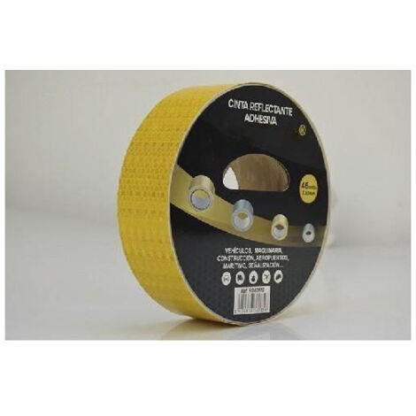 Cinta adhesiva amarillo reflectante de 5 cm por 46 M SEKURECO
