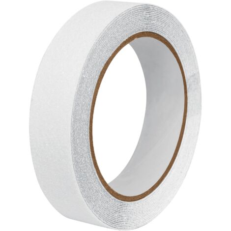 Cinta adhesiva antideslizante - 5 m - 25 mm - Blanco