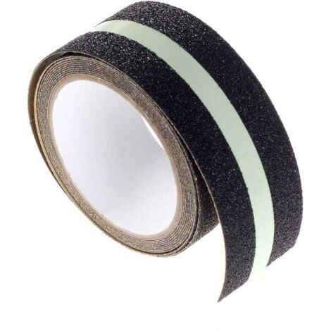 Cinta adhesiva antideslizante luminosa [4Mx5cm], autoadhesiva ultrarresistente, para uso en interiores y exteriores. Cinta luminiscente para mayor seguridad.