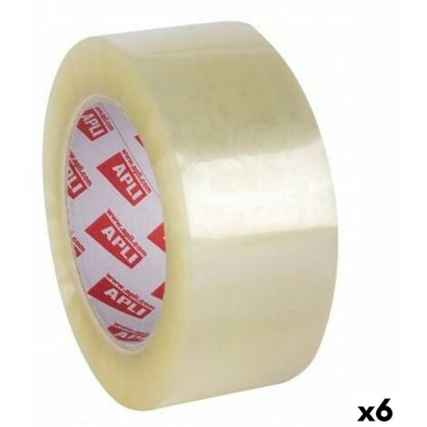 Cinta Adhesiva Apli Transparente 48 mm x 132 m (6 Unidades)