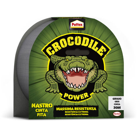 Cinta adhesiva Crocodrile - 30 m - Gris