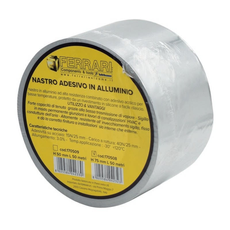 Cinta adhesiva de aluminio h 75mmx50m