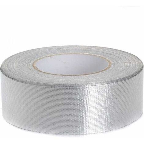 Cinta adhesiva de aluminio reforzada de 50 mm x 5 m, tira de sellado de aluminio, cinta de sellado + refuerzo de fibra de vidrio.