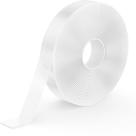 Cinta adhesiva de doble cara nano extrafuerte de 5 metros, potente, sin dejar rastro, transparente, adhesivo removible para oficinas, hogar, reparaciones, bricolaje, uso en exteriores, 1,3 cm de ancho