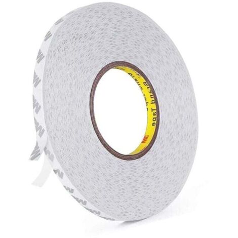 Cinta adhesiva de doble cara transparente 3M 9080, resistente, 50 m de largo, 10 mm de ancho y 0,15 mm de grosor para bricolaje.