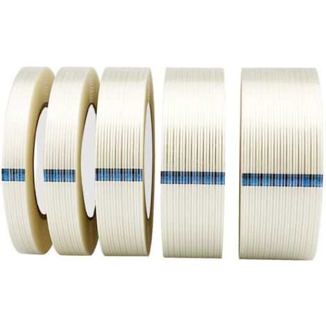Cinta adhesiva de fibra de vidrio, 20 mm x 50 m, cinta de embalaje, cinta de flejado de fibra impermeable, cinta de reparación
