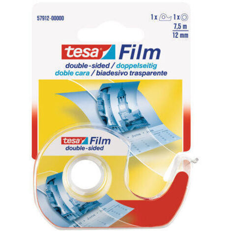 Cinta adhesiva de oficina de doble cara tesa 7,5 mx12 mm + dispensador