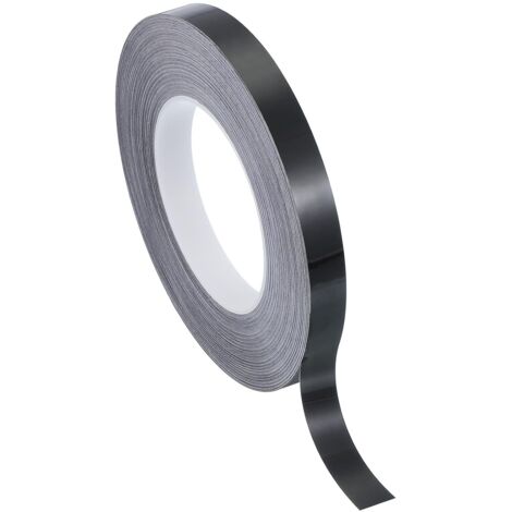 Cinta adhesiva de película PET, molduras decorativas autoadhesivas para paredes con un brillante efecto espejo para proyectos de bricolaje, arte gráfico decorativo, 50 m x 2 cm, negra