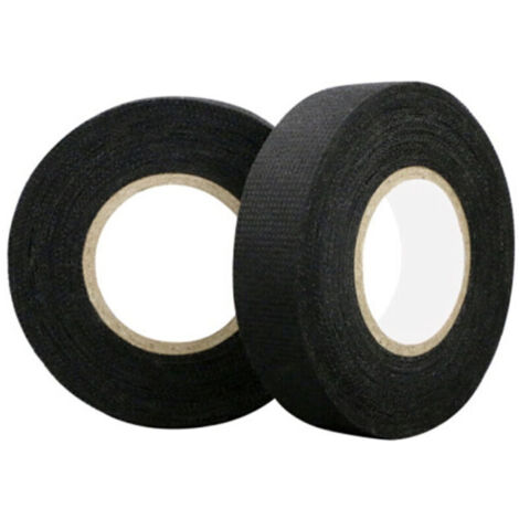 Cinta adhesiva de tela negra – Paquete de 4 rollos de 19 mm × 15 m, de una sola cara, de alta adherencia y duradera.