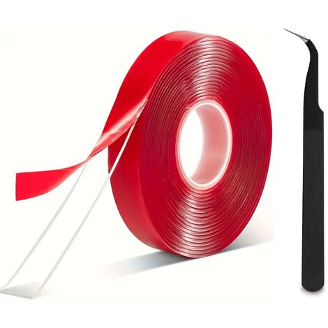 Cinta adhesiva doble cara fuerte 25 m 4 mm Transparente