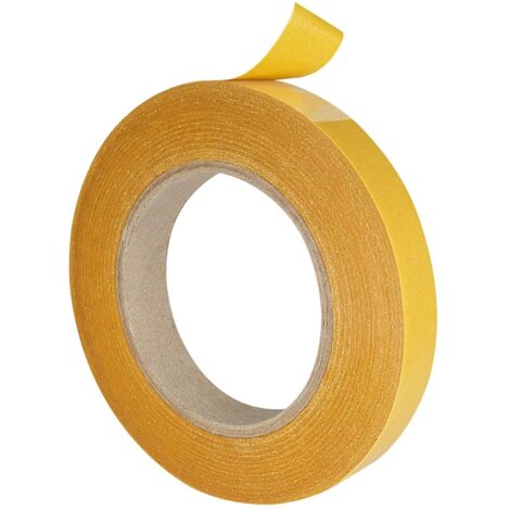 Cinta adhesiva fina de doble cara, que se puede rasgar a mano, con adhesivo fuerte y permanente, cinta adhesiva universal para casi todas las superficies de grado industrial (10 mm x 10 m).