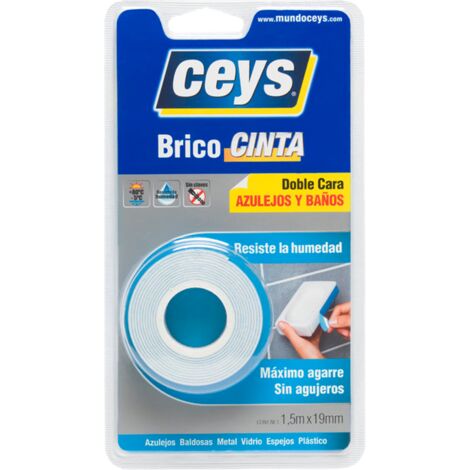 Cinta Adhesiva Impermeable CEYS Bricocinta para Azulejos y Baños 1,5m 507540