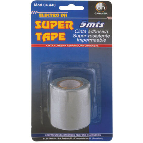 Cinta adhesiva muy resistente "Super Tape" Color Negro Electro Dh 04.440/10/N 8430552092727