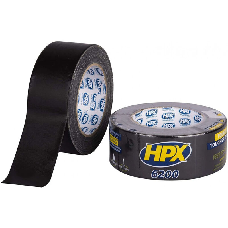 

Cinta adhesiva negra de 48mm x 25m, Cinta de reparación HPX 6200