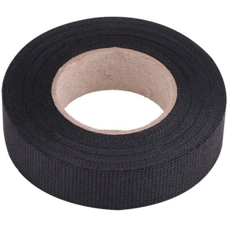 Cinta adhesiva negra para arneses de cableado automotriz (19 mm x 15 m)