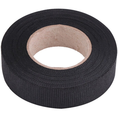 Cinta adhesiva negra para arneses de cableado automotriz (19 mm x 15 m)