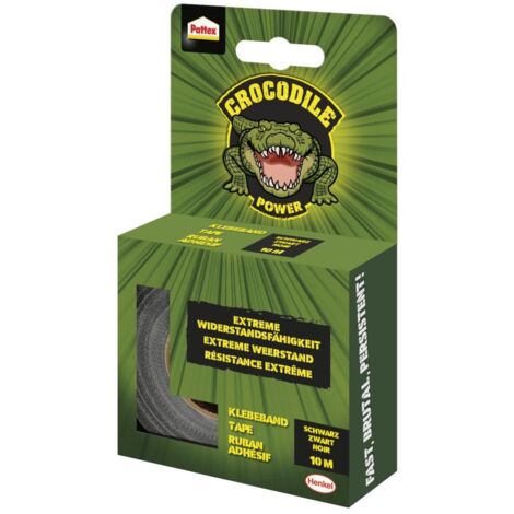 Cinta adhesiva Pattex Cocodrilo negra 10m (Pack de 8)