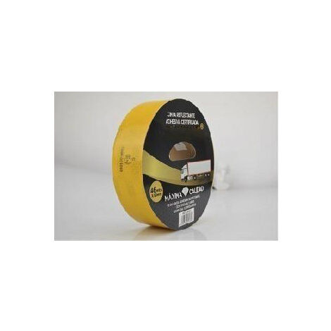 Cinta adhesiva reflectante amarilla 50 mm X 46 M certificado E104 SEKURECO