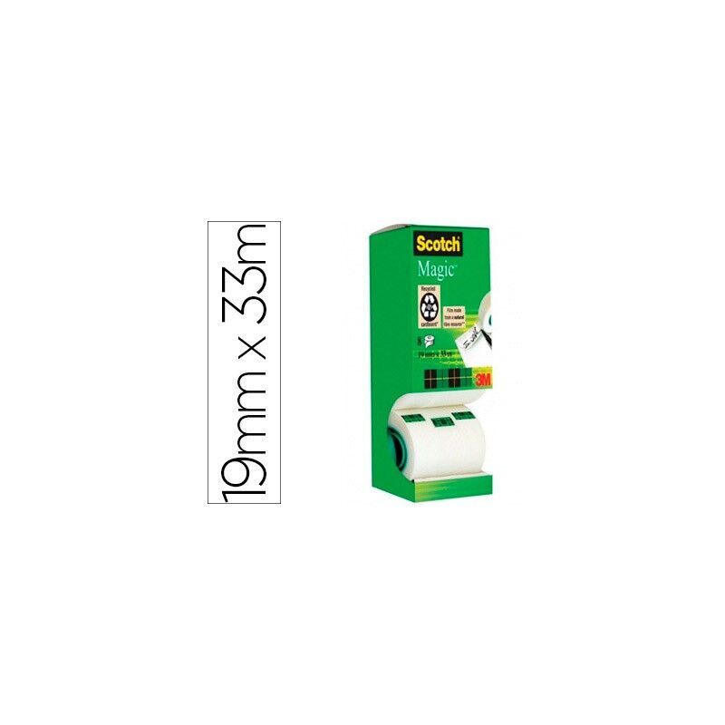 

Cinta adhesiva scotch magic 33x19 mm pack de 8 unidades
