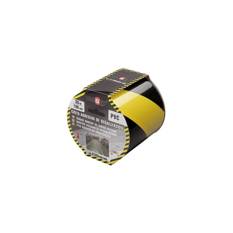 

Cinta Adhesiva Señalizacion 33 Mx100mm AMARILLA/NEGRA - Target