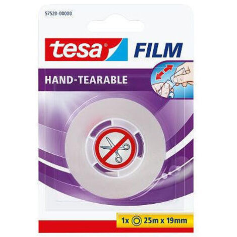 Cinta adhesiva tesafilm sin tijeras 25 m x 19 mm