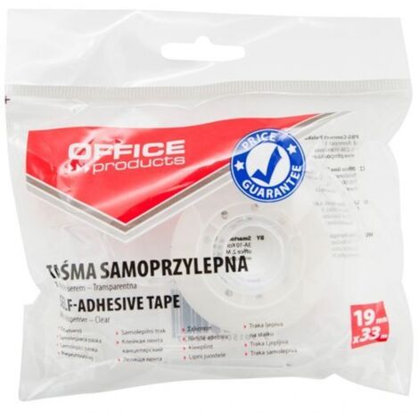 Cinta adhesiva transparente de oficina de 19 mm x 33 m - Dispensador