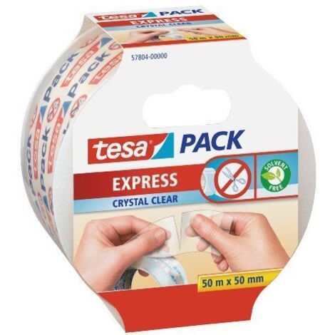 Cinta adhesivo 50 m:50 mm transparente - Tesa 57804-00000-01 Express (por 6)