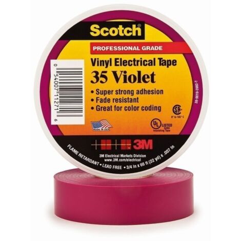 Cinta Aisl. 1,9Cmx20Mt Scotch® 35 Vinilo Violeta 3M™