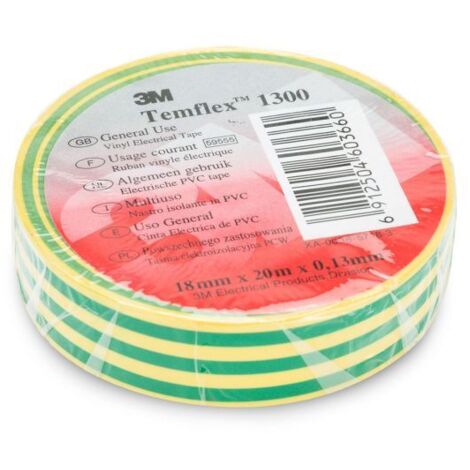 Cinta aisl. 20mt x 19mm 3m pvc am/ve 1500av20