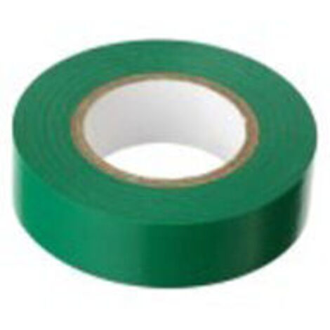 cinta aislante 10 mt x19 mm verde        rollo (caja 10 unidades)