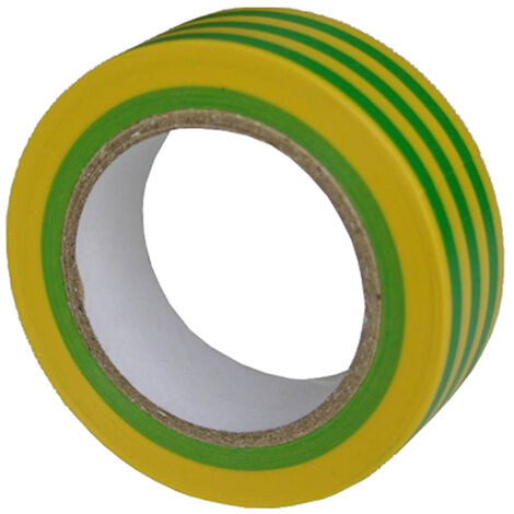 Cinta aislante 19mmx10m verde/amar.