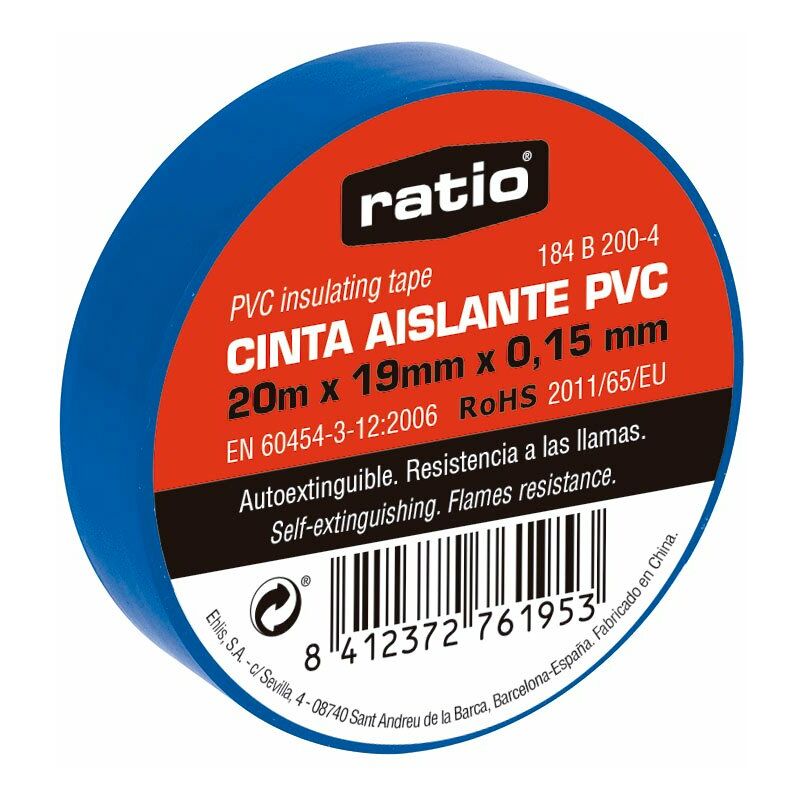 

Cinta Aislante 19X20M Blue 0,15Mm